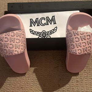 MCM SLIDES. Never worn. Right out of the box.